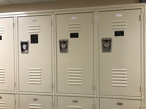 Supporters sponsor new student lockers.